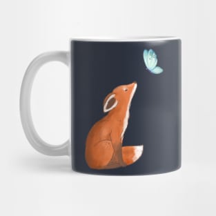 Fox and Butterfly Print Mug